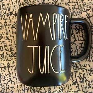 New Rae Dunn Ceramic Mug Halloween Black VAMPIRE JUICE